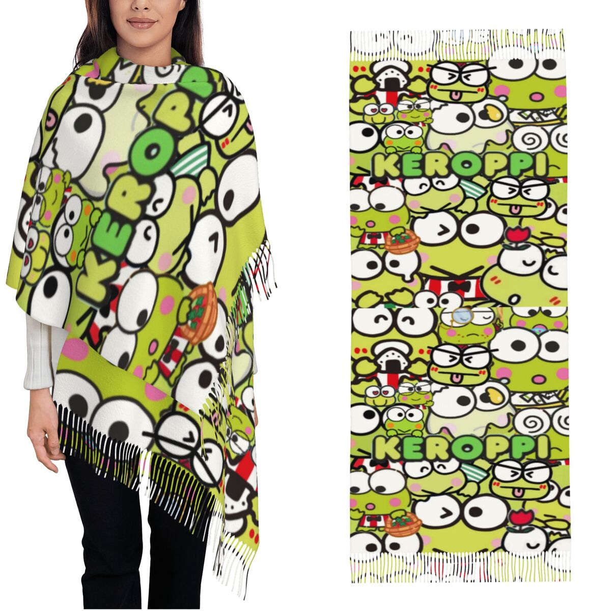 Pashmina Wrap Large - Kero Kero Keroppis Winter Scarfs for