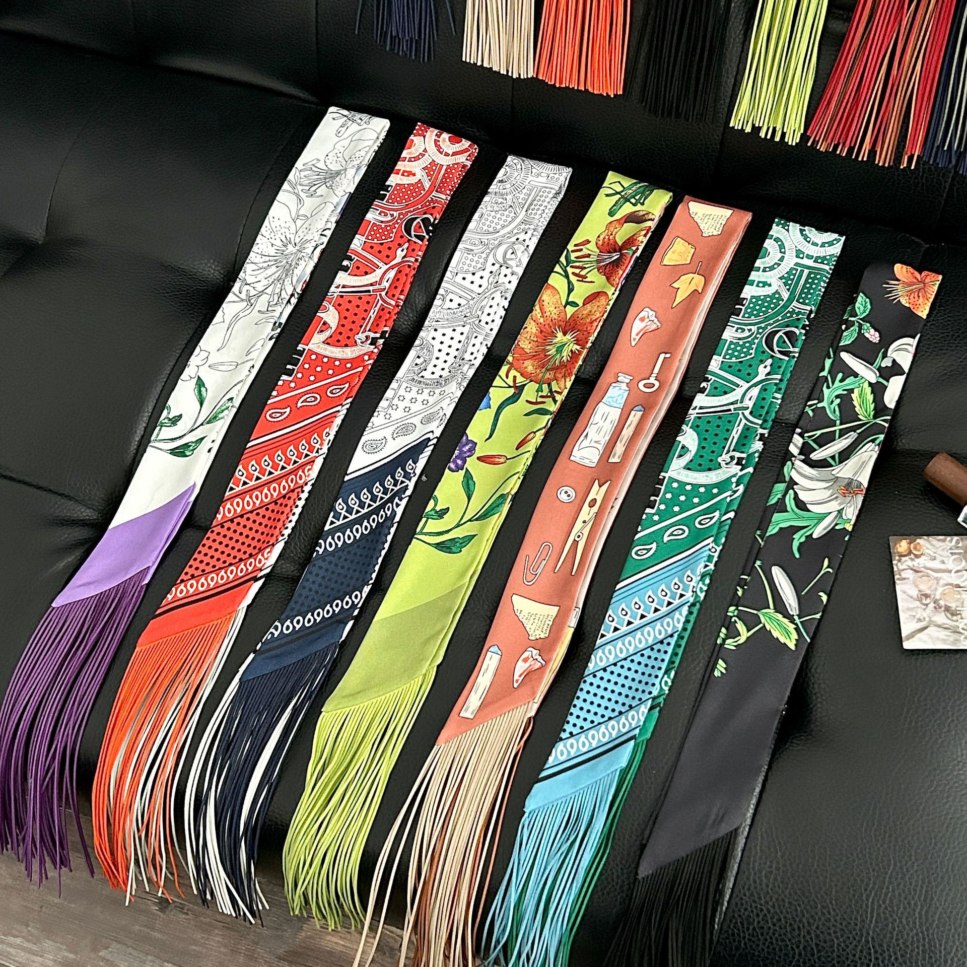 Luxury Tassel Skinny Scarf for - Head Wrap Turban 리뷰 및 가격