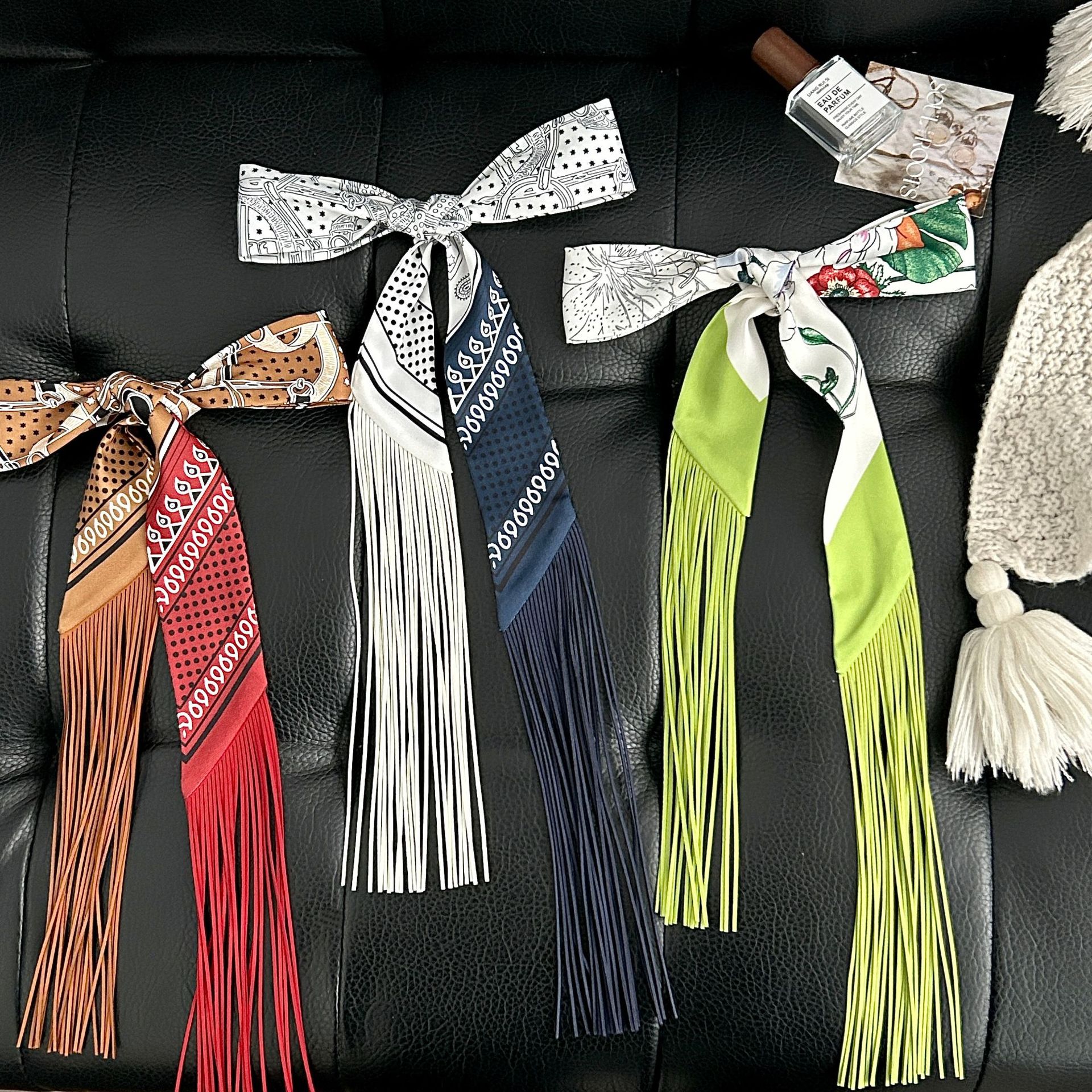 Luxury Tassel Skinny Scarf for - Head Wrap Turban 리뷰 및 가격