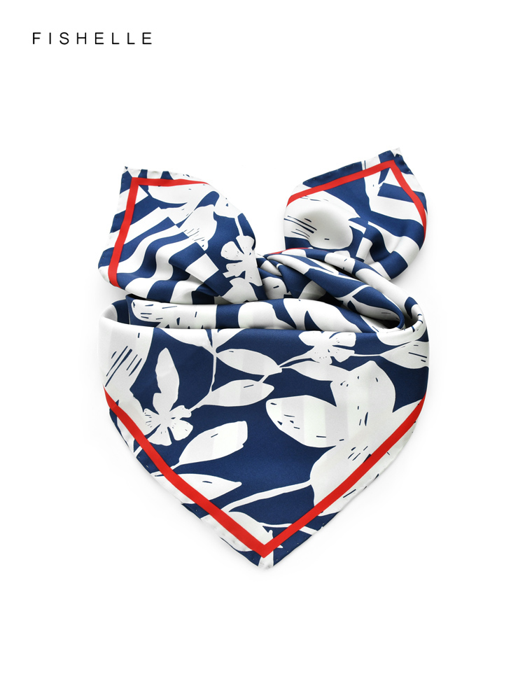 Blue white striped flower prin - Silk Tie Striped 리뷰 및 가격