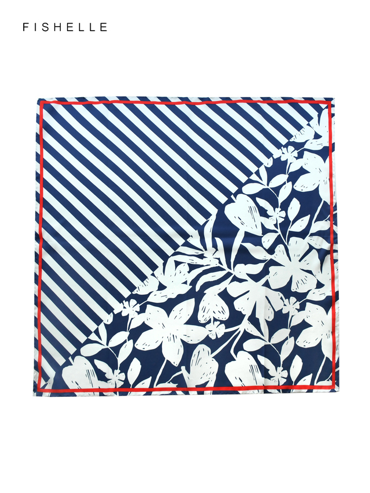 Blue white striped flower prin - Silk Tie Striped 리뷰 및 가격