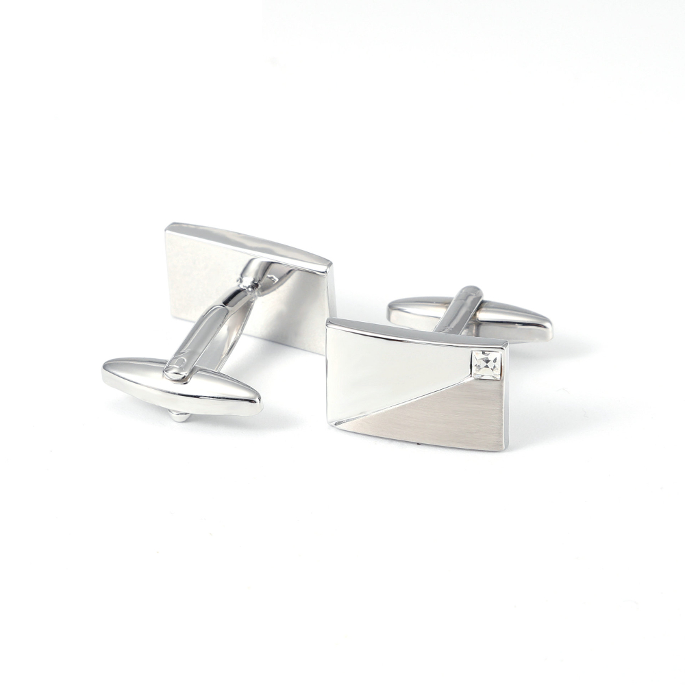 Simple Geometric Diamond Studd - Tie Clip Silver 리뷰 및 가격