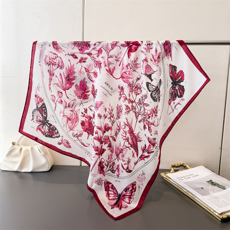 Vintage Butterfly Sketch Squar - Ascot Neck Scarf 리뷰 및 가격