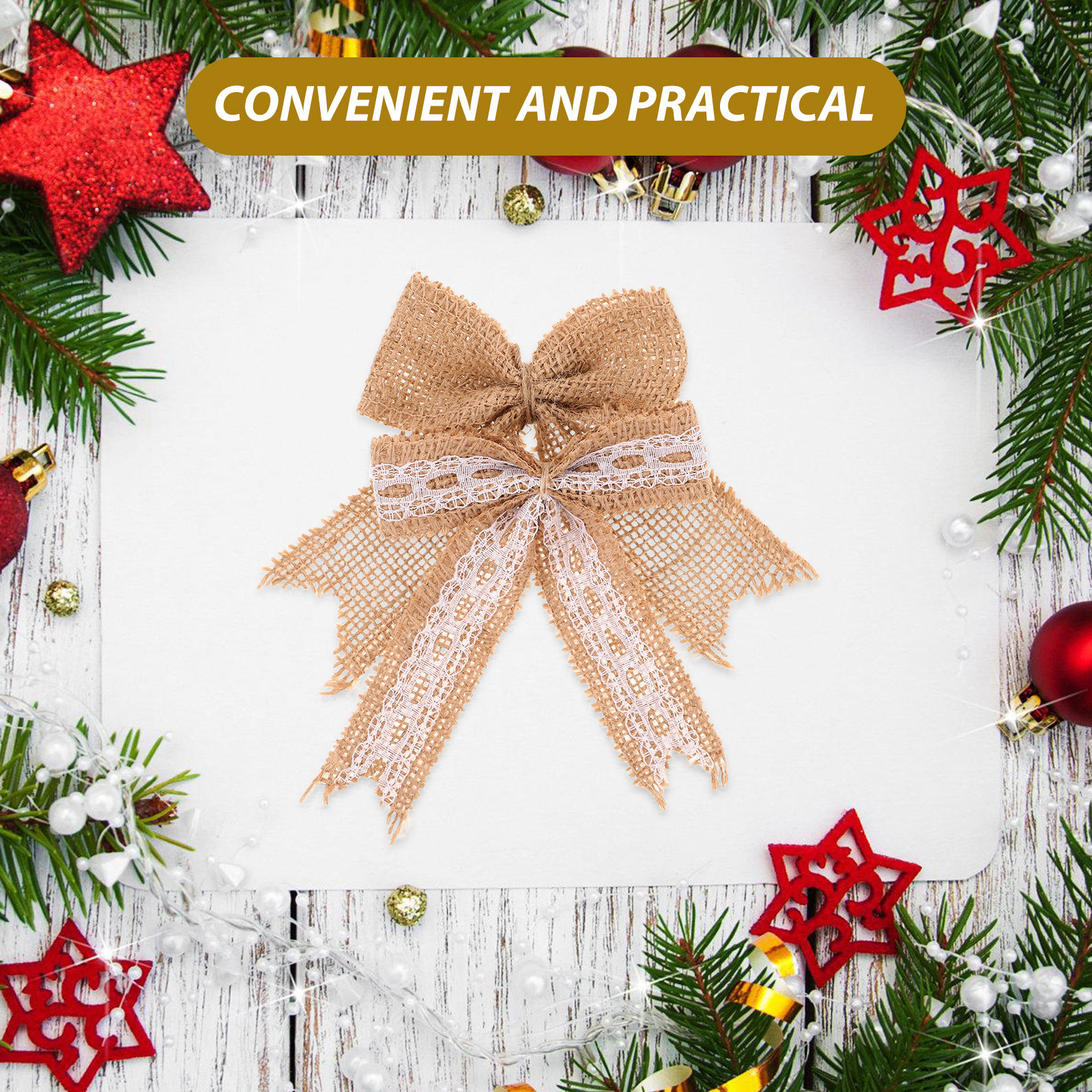 12Pcs Elegant Burlap Christmas - Bow Tie Pre Tied 리뷰 및 가격