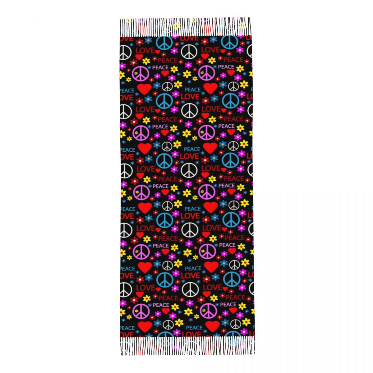 Peace Foral Love Pattern Scarf - Pashmina Wrap Large 리뷰 및 가격