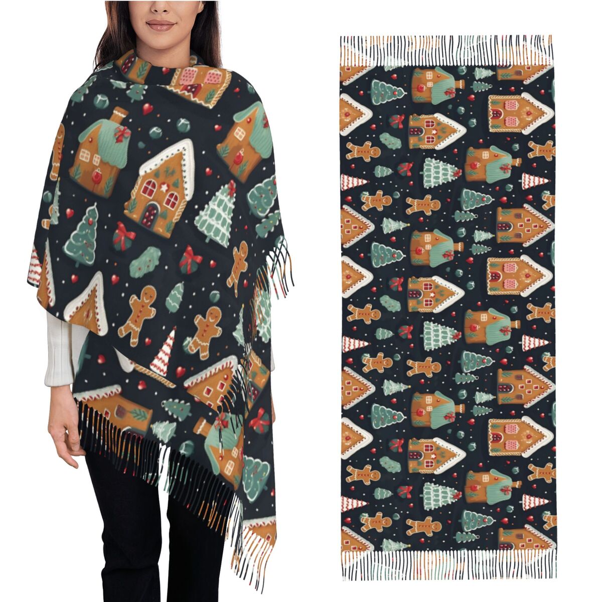 Christmas Delight- Whimsical G - Pashmina Wrap Large 리뷰 및 가격