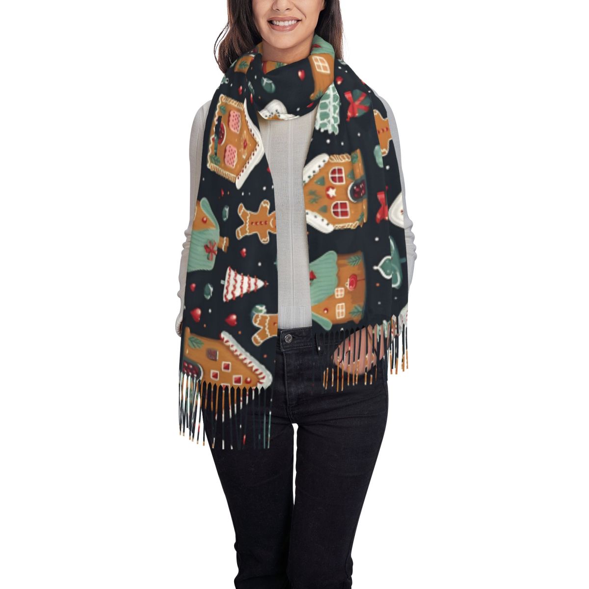 Christmas Delight- Whimsical G - Pashmina Wrap Large 리뷰 및 가격