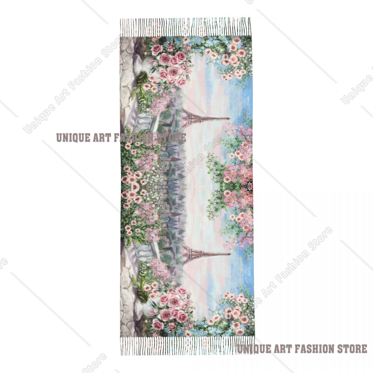 Oil Painting France Paris Eiff - Pashmina Wrap Large 리뷰 및 가격