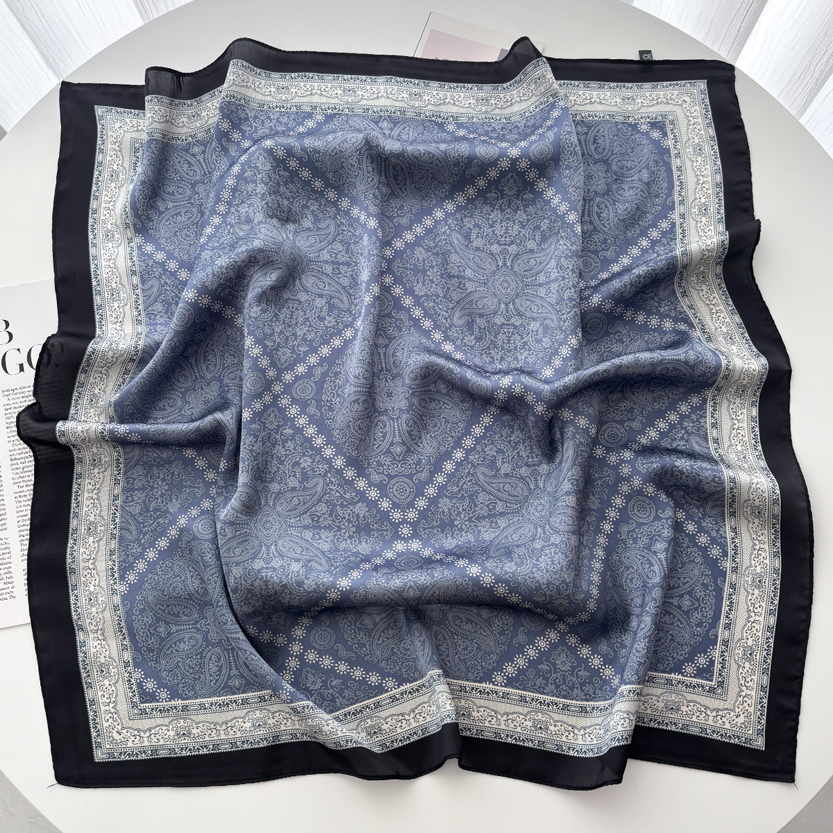 New 70cm Square Paisley Print  - Scarf Silk Square 리뷰 및 가격