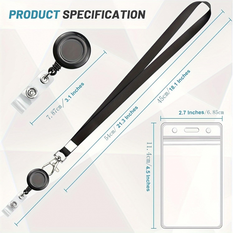 4PCS Lanyard Black Retractable - Lanyard Badge Holder 리뷰 및 가격