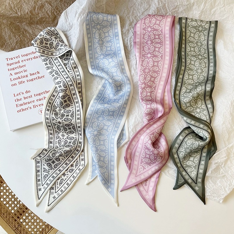 Set Series Silk Satin Scarf Wo - Ascot Neck Scarf 리뷰 및 가격