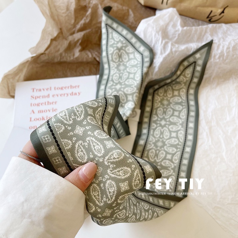 Set Series Silk Satin Scarf Wo - Ascot Neck Scarf 리뷰 및 가격