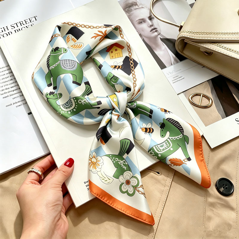Ladies Handkerchiefs Hair Silk - Scarf Silk Square 리뷰 및 가격