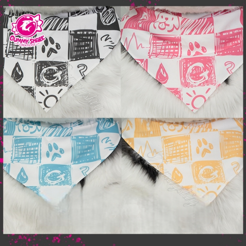 Cartoon Graffiti Checkered Fur - Face Scarf Mask 리뷰 및 가격