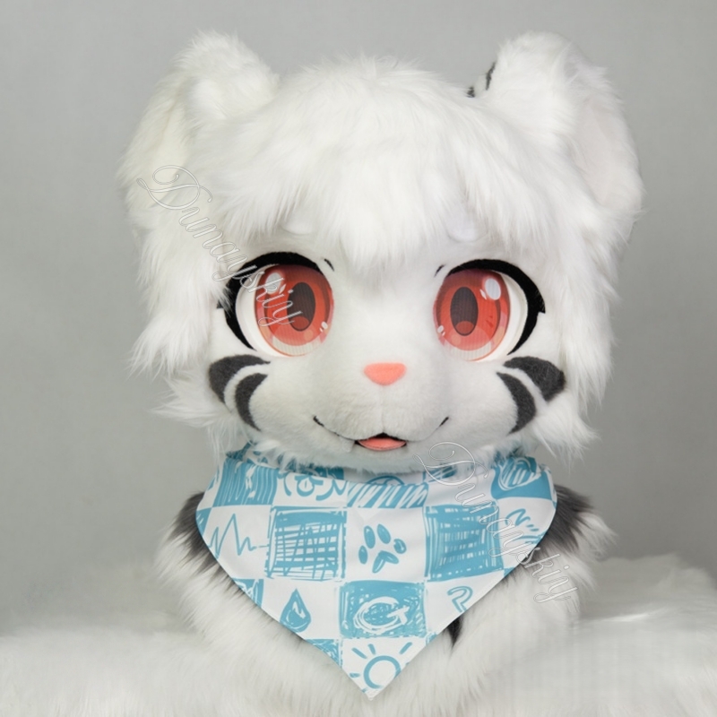 Cartoon Graffiti Checkered Fur - Face Scarf Mask 리뷰 및 가격
