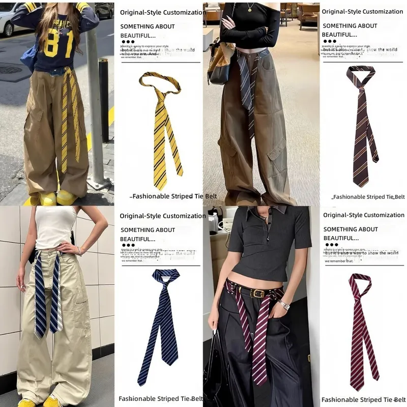2026 South Korea Dongdaemun St - Silk Tie Striped 리뷰 및 가격