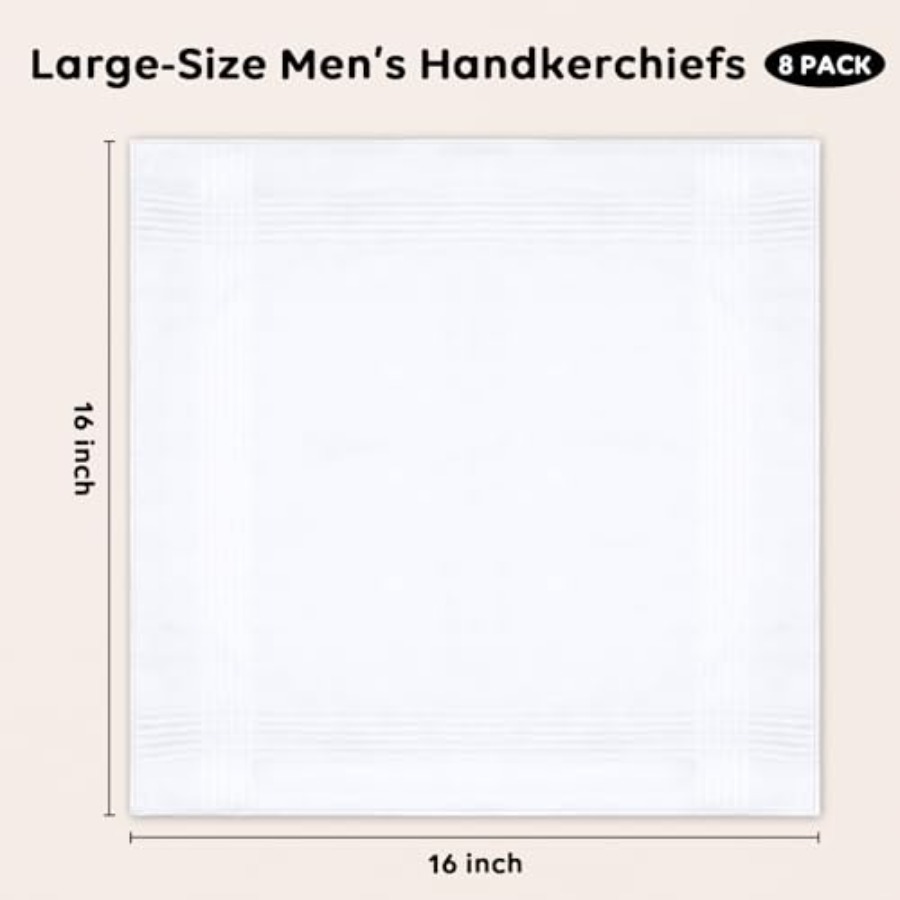 8 Pack Handkerchiefs for Men,  - Handkerchief Cotton Men 리뷰 및 가격