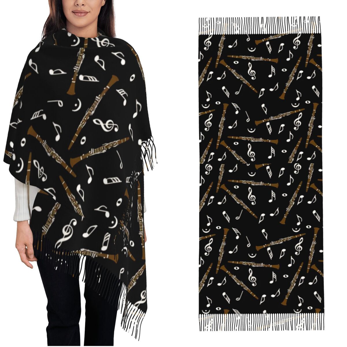 Womens Scarf with Tassel Clari - Pashmina Wrap Large 리뷰 및 가격