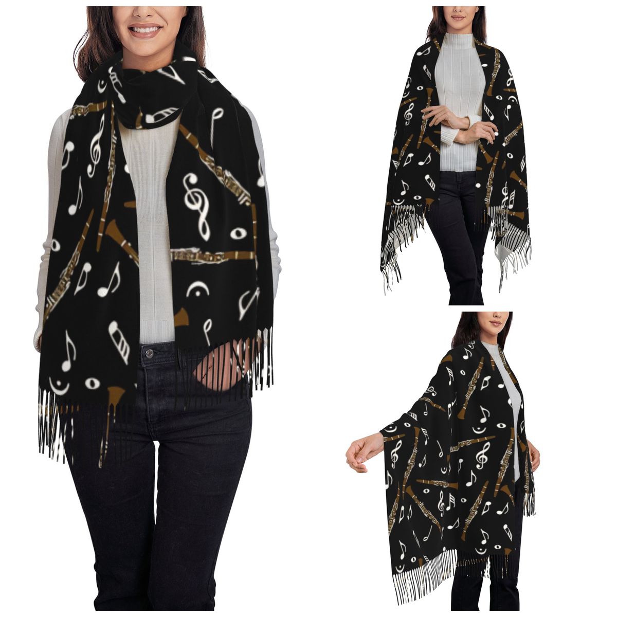 Womens Scarf with Tassel Clari - Pashmina Wrap Large 리뷰 및 가격