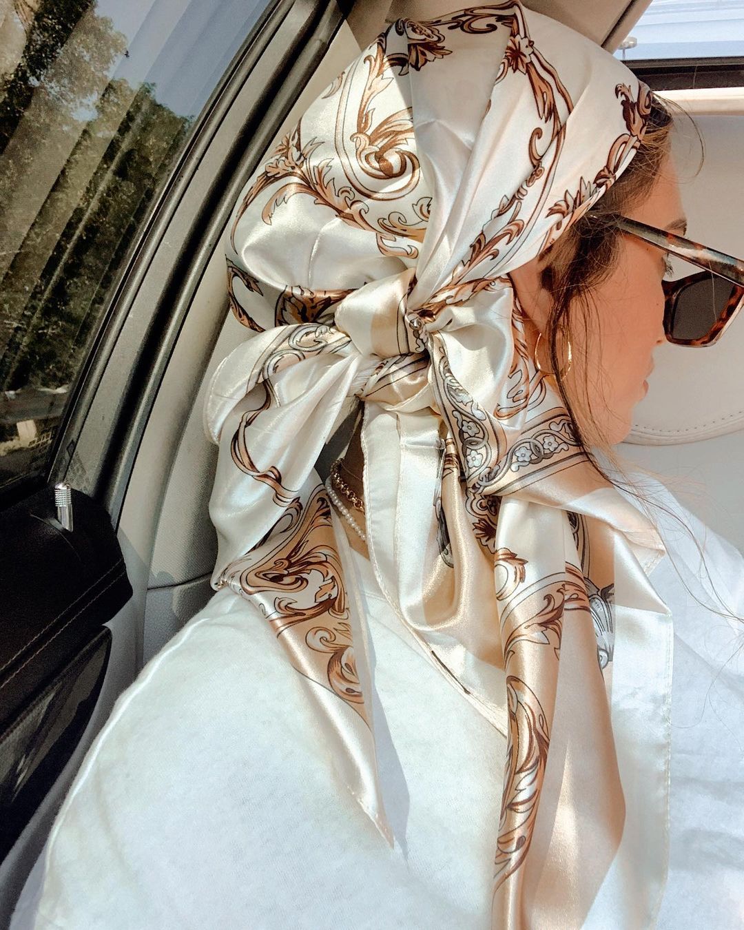 Satin Square Scarf Women Musli - Head Wrap Turban 리뷰 및 가격