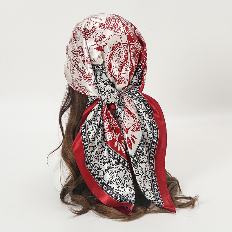 Satin Square Scarf Women Musli - Head Wrap Turban 리뷰 및 가격