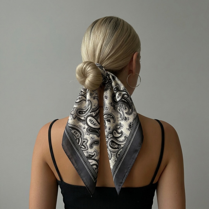 Luxury Satin Square Scarf Pais - Head Wrap Turban 리뷰 및 가격