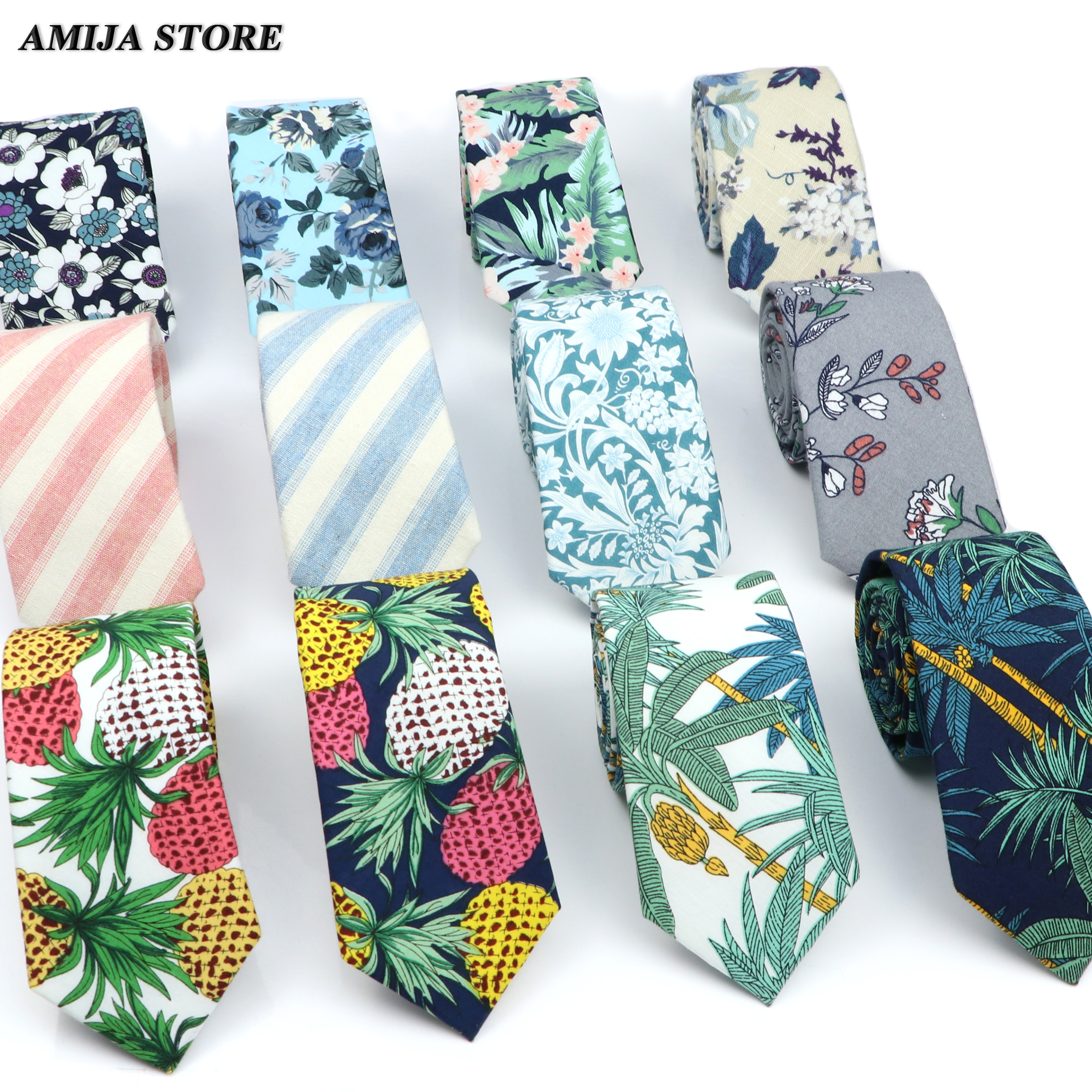 Men's Floral Neck Tie For Man  - Skinny Tie Men 리뷰 및 가격