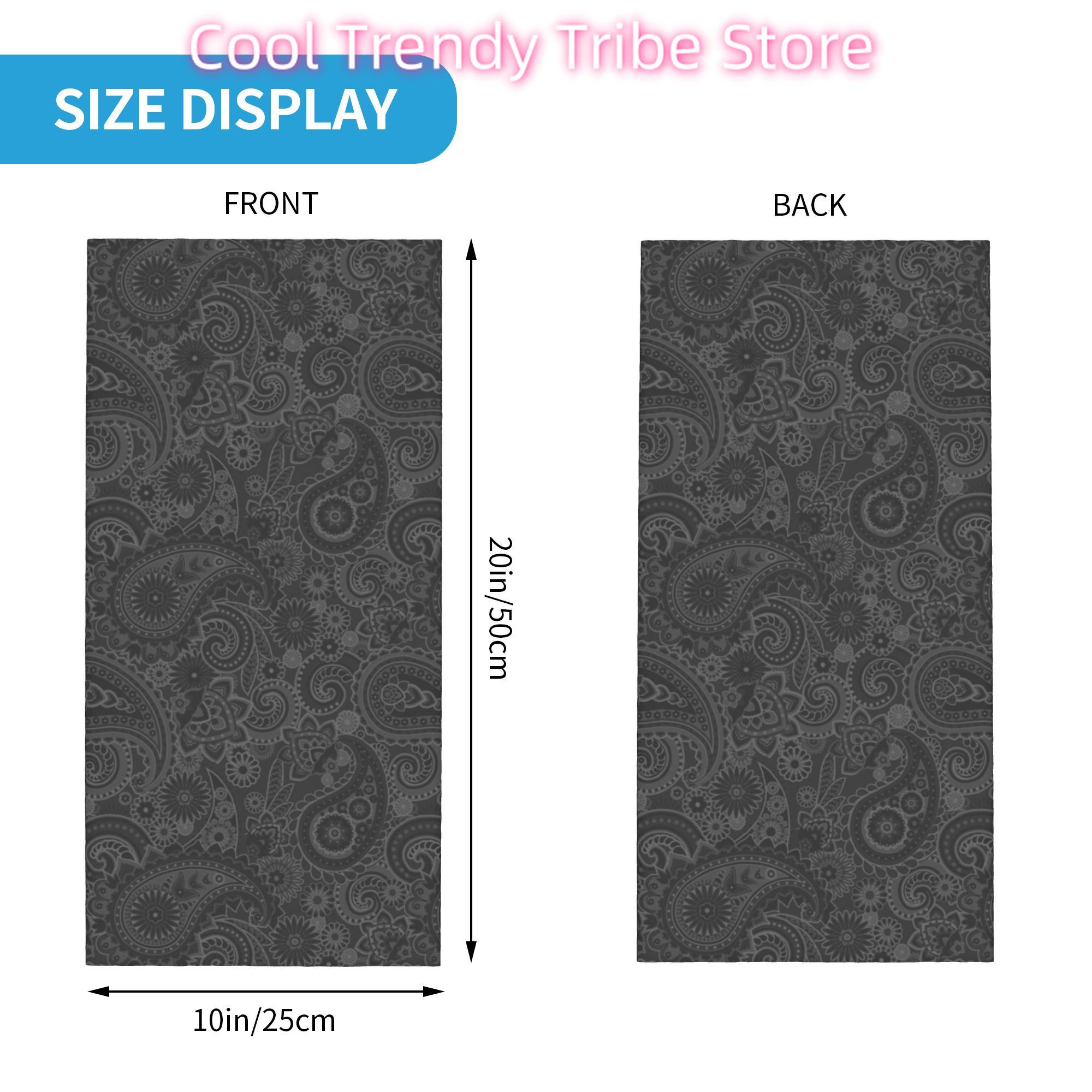 Custom Paisley Chicano Bandana - Neck Warmer Tube 리뷰 및 가격