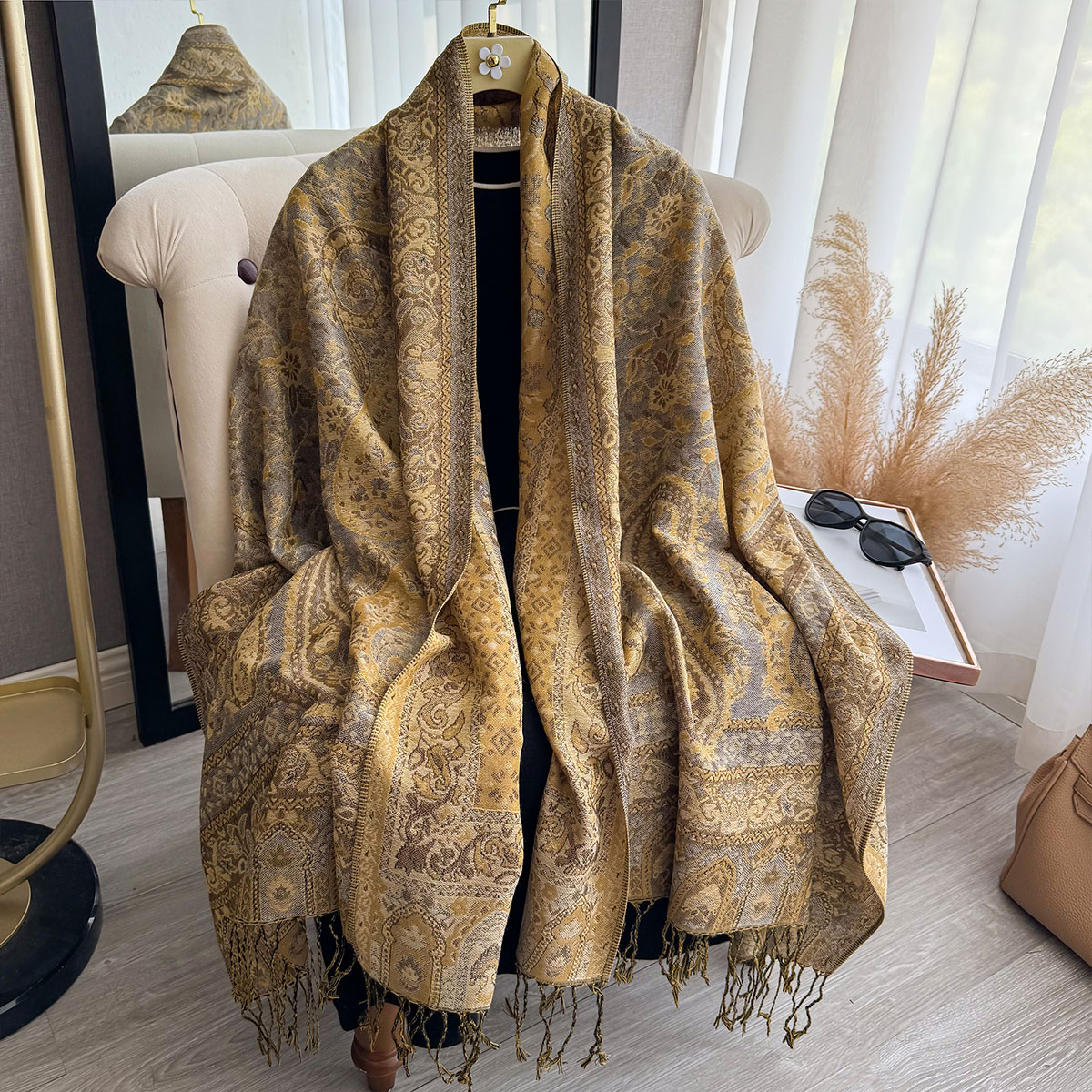 2025 Tassel Blanket Design Eth - Woven Scarf Blanket 리뷰 및 가격