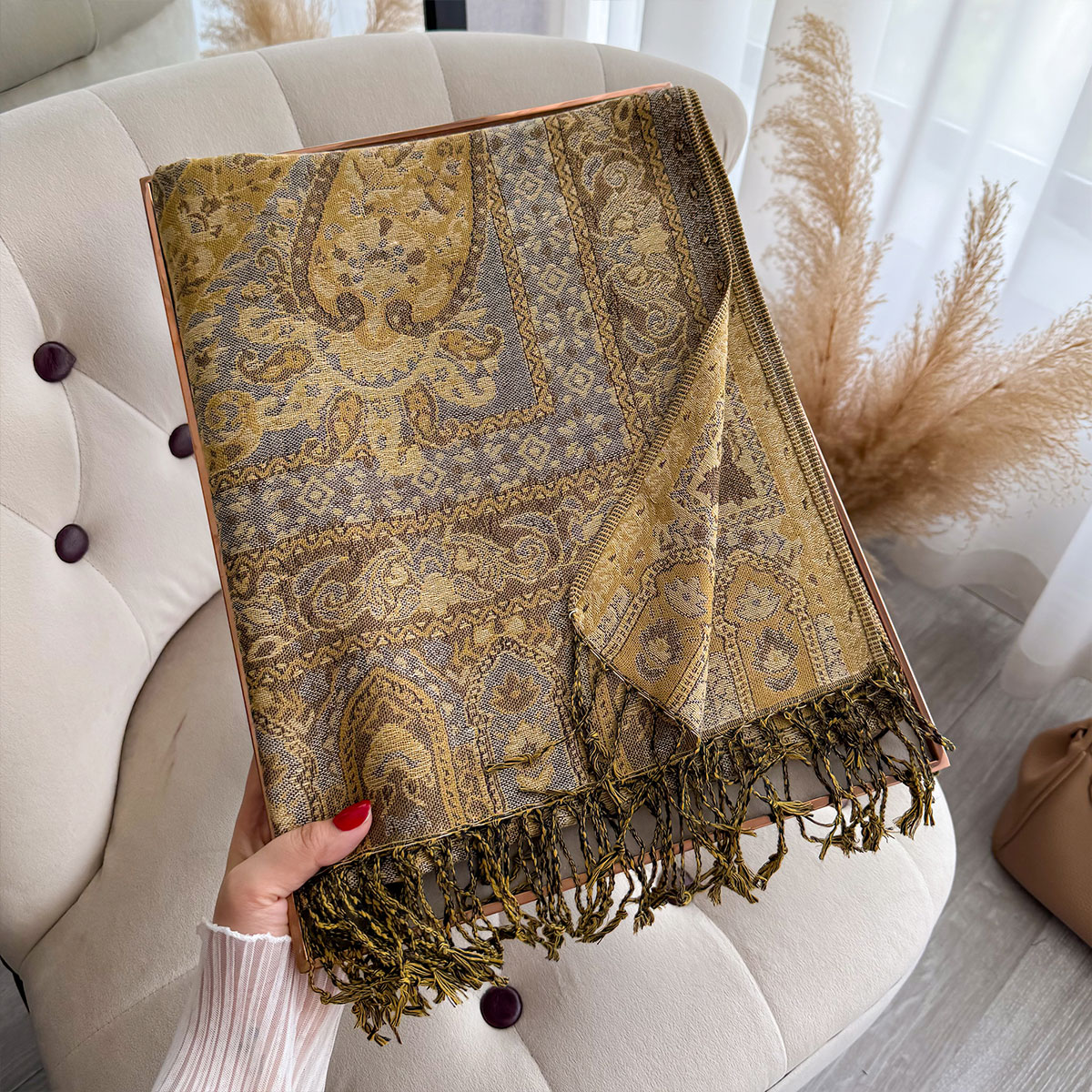2025 Tassel Blanket Design Eth - Woven Scarf Blanket 리뷰 및 가격