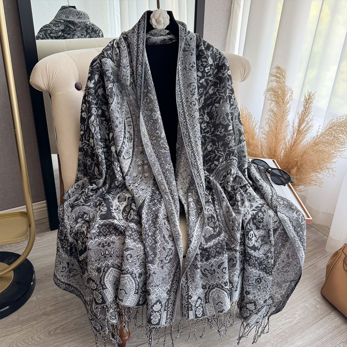2025 Tassel Blanket Design Eth - Woven Scarf Blanket 리뷰 및 가격