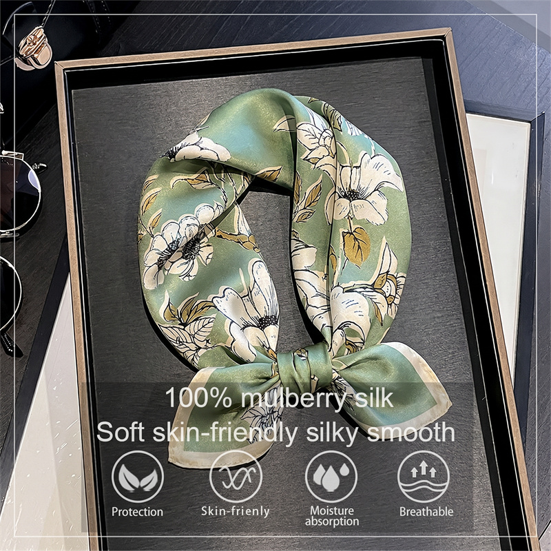 100% Mulberry Silk Scarf Fresh - Ascot Neck Scarf 리뷰 및 가격