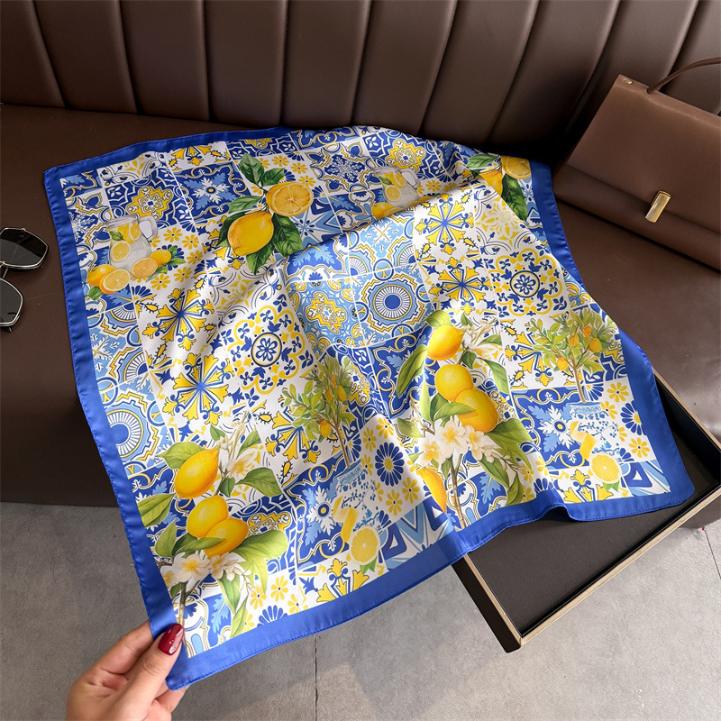 2026 New Fruit Print Silk Squa - Ascot Neck Scarf 리뷰 및 가격