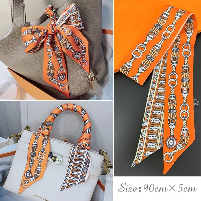 Fashion Skinny Silk Scarf for  - Ascot Neck Scarf 리뷰 및 가격