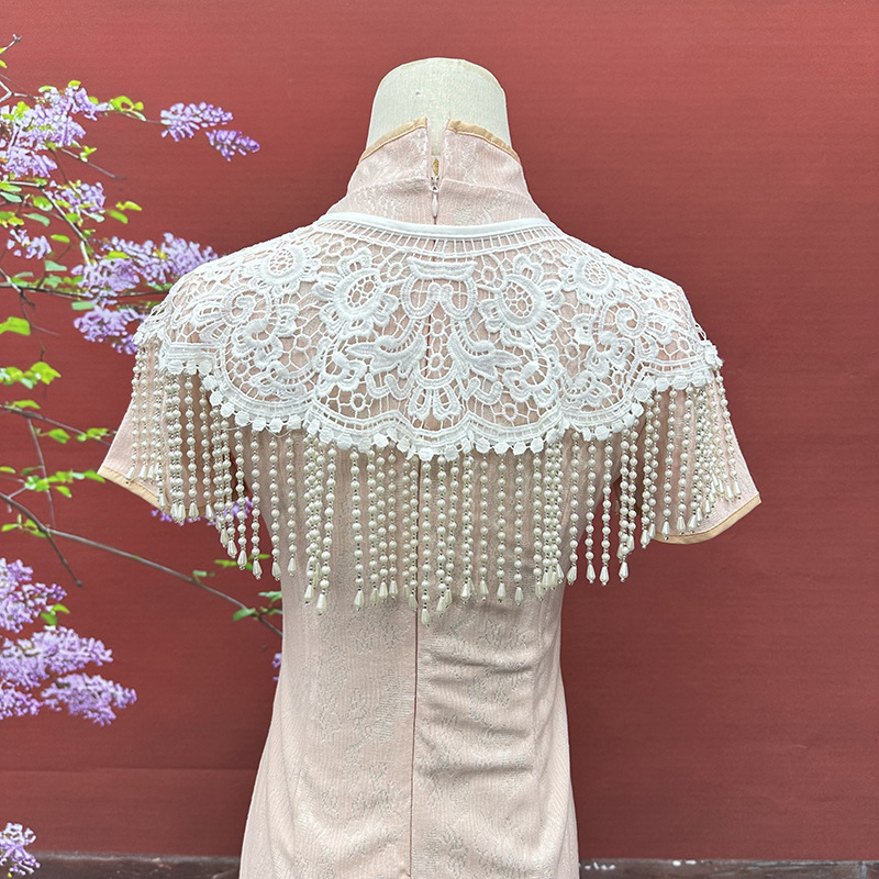 Vintage Pearl Tassel Shawl Anc - Stole Wedding Shawl 리뷰 및 가격