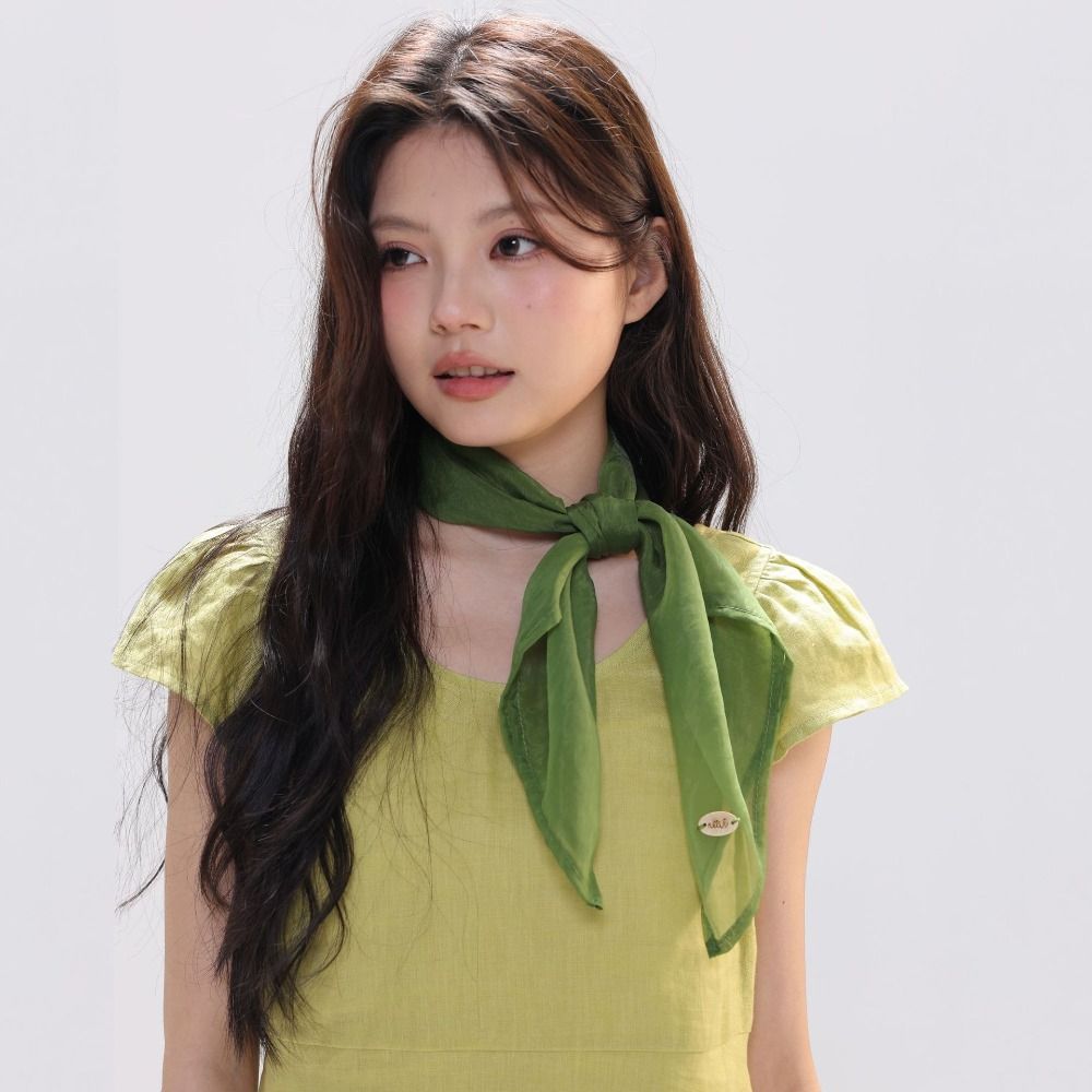 Retro Solid Color Small Square - Scarf Silk Square 리뷰 및 가격