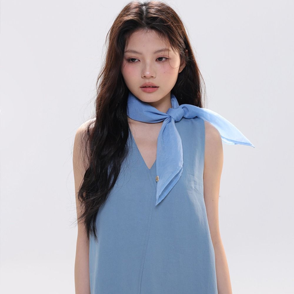 Retro Solid Color Small Square - Scarf Silk Square 리뷰 및 가격