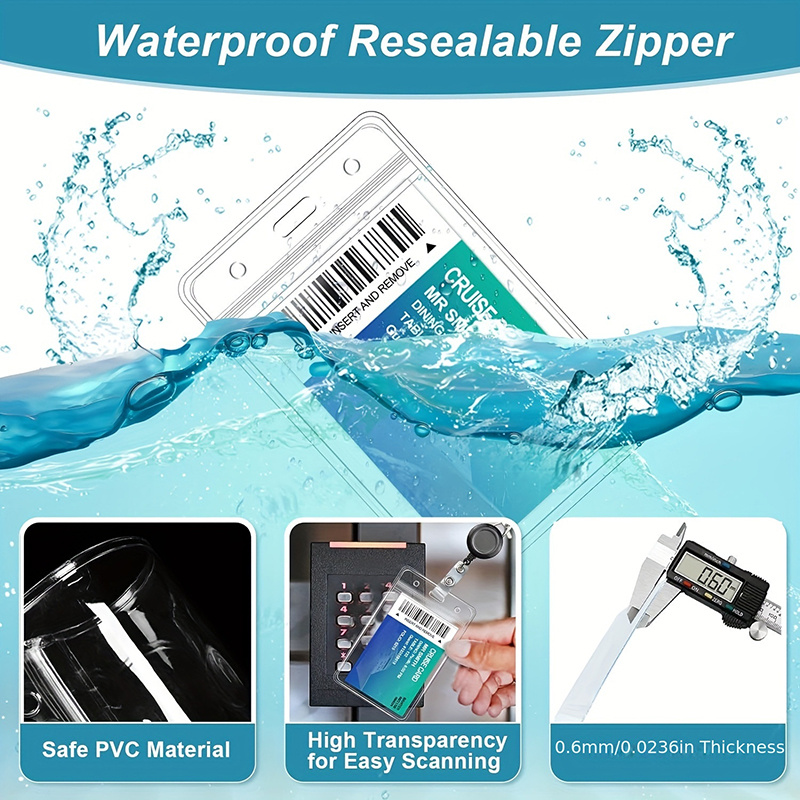 1-3Pcs Waterproof ID Badge Hol - Lanyard Badge Holder 리뷰 및 가격