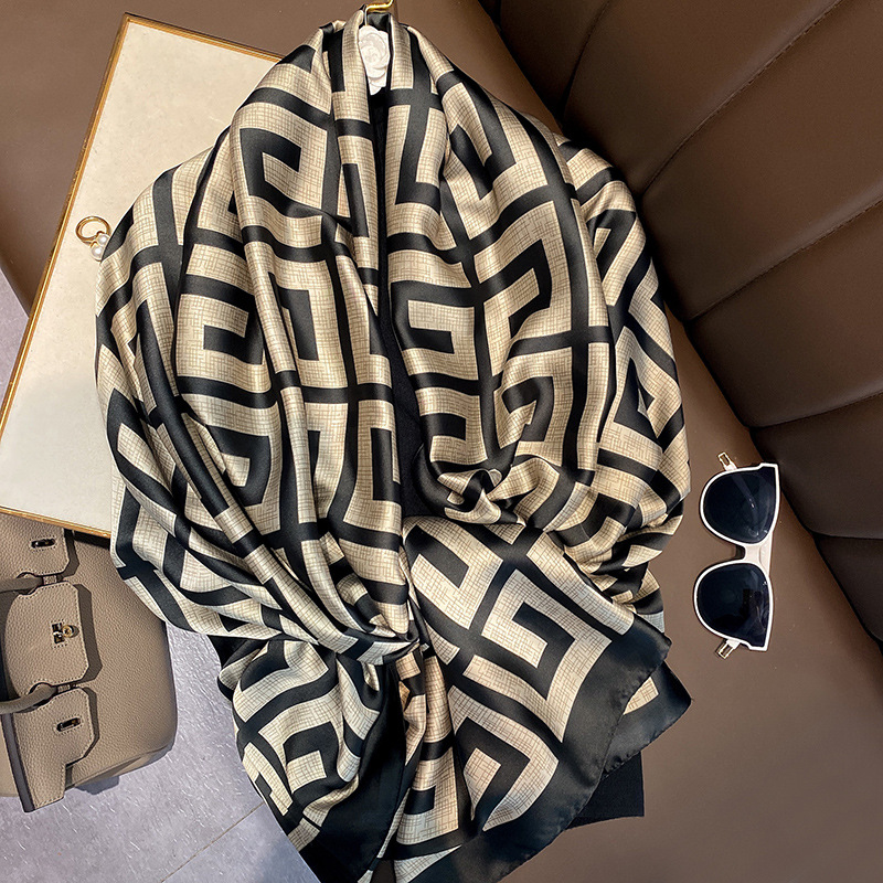 Fashion Print Large Shawl Wrap - Scarf Silk Square 리뷰 및 가격