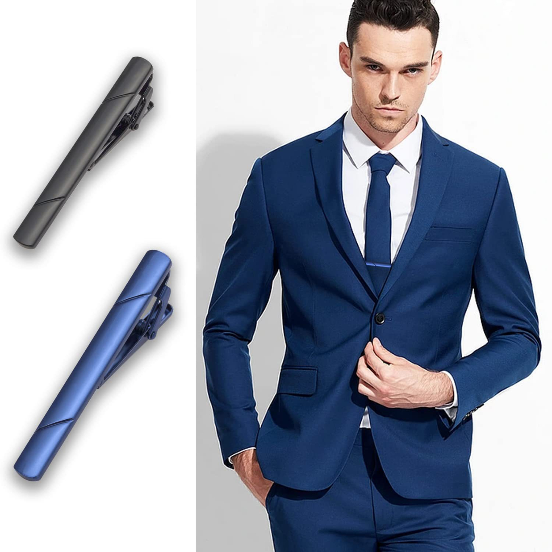 Metal Necktie Tie Clips 1/4/6  - Tie Bar Set Gift 리뷰 및 가격