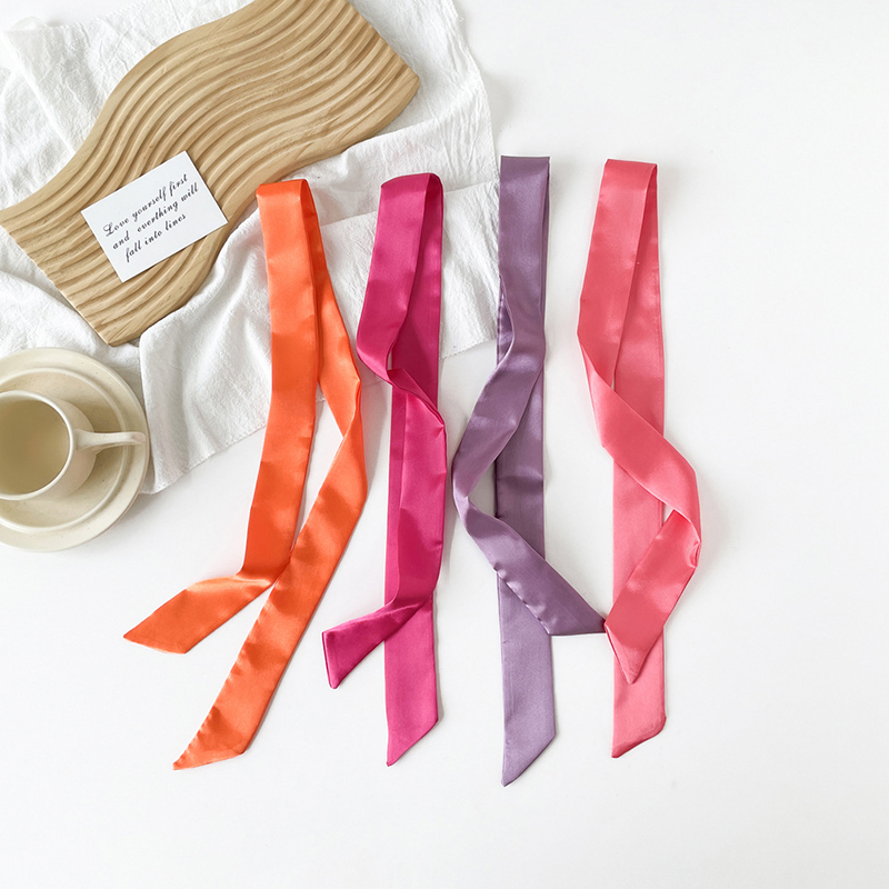 4x100cm Satin Silk Narrow Scar - Ascot Neck Scarf 리뷰 및 가격
