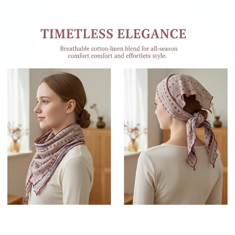 Cotton Linen Triangle Scarf Ca - Bandana Cotton 리뷰 및 가격