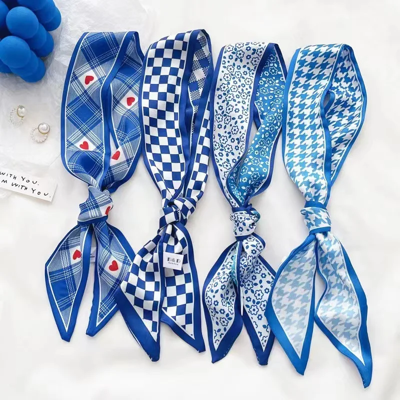 Klein blue silk scarf new chec - Bandana Cotton 리뷰 및 가격