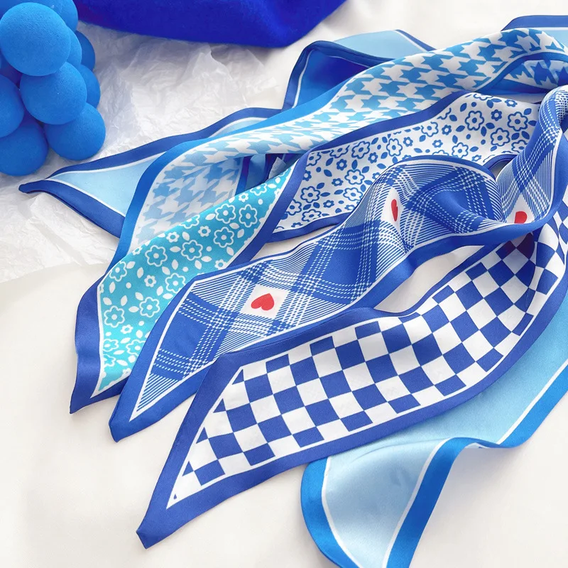 Klein blue silk scarf new chec - Bandana Cotton 리뷰 및 가격