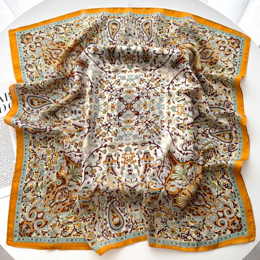 2025 Silk Shawl Square Scarf F - Bandana Cotton 리뷰 및 가격
